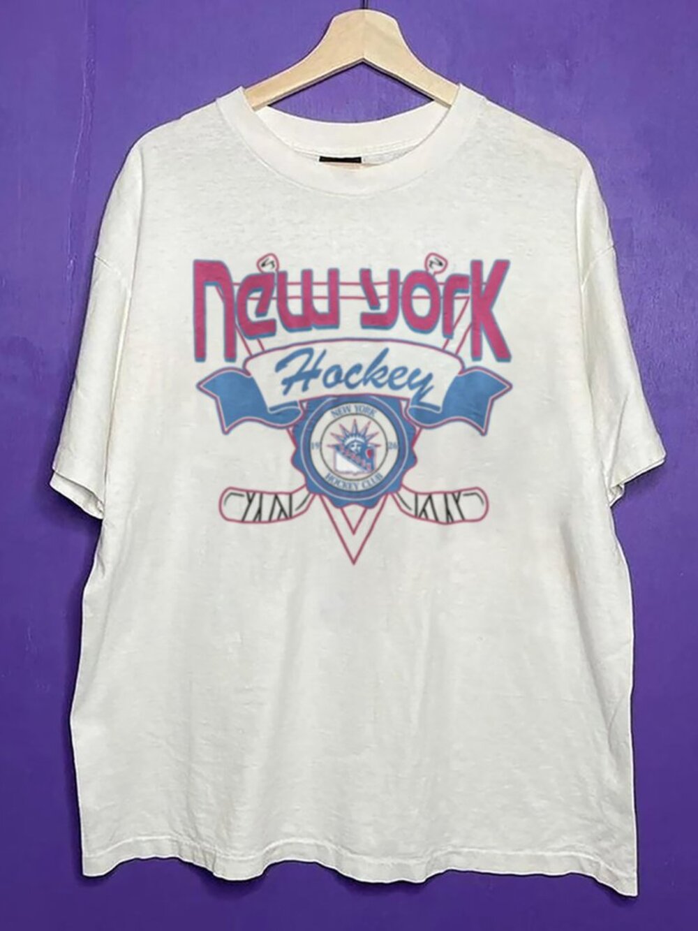 Vintage New York Rangers Hockey Unisex Shirt, Retro 90s NHL NY Rangers Shirt Tee